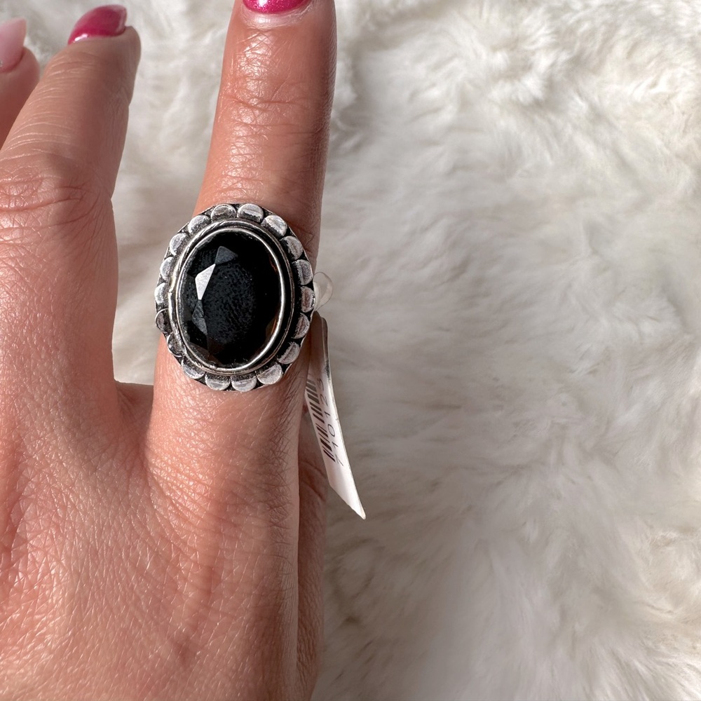 Smoky quartz ring